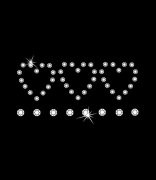 Nažehlovací třpytivé kamínky -srdíčka